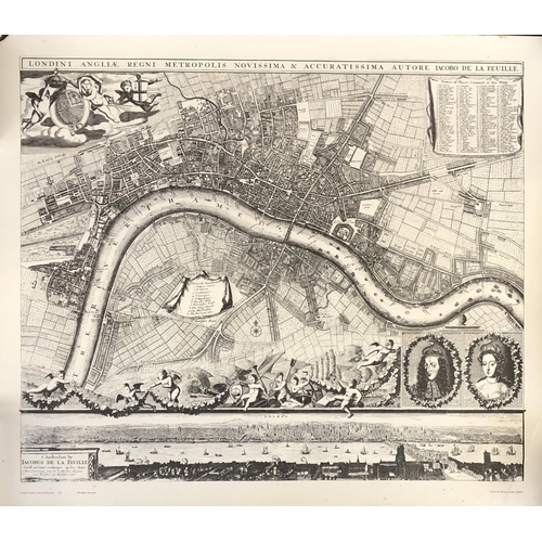 1033 - 'Plan of London from actual survey 1832' engraving by John Shury. Together with two 18th century eng... 