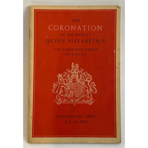 599 - The coronation of her Majesty Queen Elizabeth II order of service