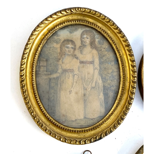 1026 - Three late 18th century watercolour portrait miniatures, Frances Dixon, 1798, 10x7.5cm, Harriet Dixo... 