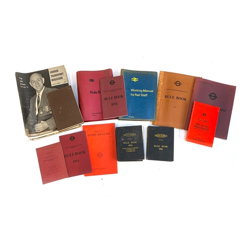 604 - Railway interest: A number of rulebooks, circa 1950s-70s, for London Transport and British Railways,... 