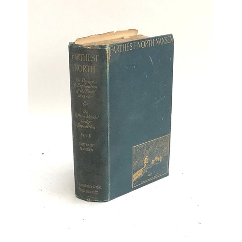 682 - NANSEN, F., 'Farthest North', Vol. 2 only. The Norwegian Polar Expedition 1893-1896. Maps present bu... 