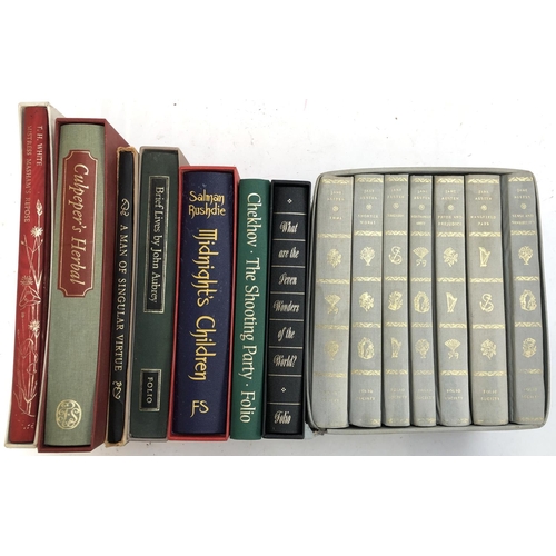 729 - FOLIO SOCIETY BOOKS: c. 10 items. All but one in s/case: 'Midnight's Children', John Aubrey etc.  Al... 