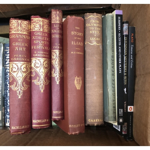 747 - BOOKS: Greece, Greek History etc. a box of c. 40 books to include 3 x Macmillan eds. in the 'Archaeo... 