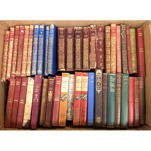 758 - BOOKS, CLASSIC EDITIONS: two boxes. Victorian/Edwardian pocket-sized editions by Macmillan, OUP, Den... 