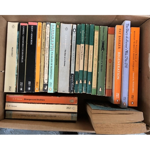 760 - PENGUIN BOOKS: three boxes of Penguin books in generally Good or better condition. A good number of ... 