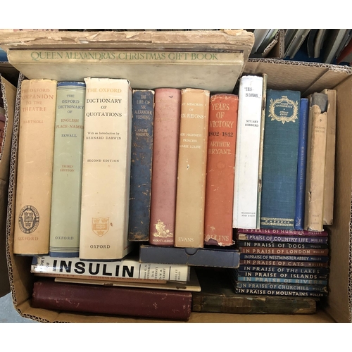 776 - MISCELLANEOUS BOOKS: two boxes - a real variety, but interesting, for sorting. History, war and othe... 