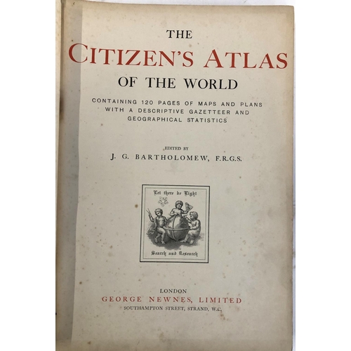 813 - ATLAS (Victorian): BARTHOLOMEW, J.G. (ed.), 'The Citizen's Atlas of the World', Newnes, c. 1899. Goo... 