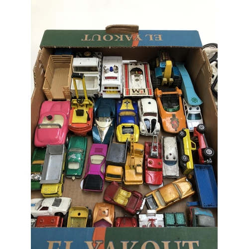 655 - A large quantity of die cast model vehicles to include Dinky, Corgi, Matchbox, Hot Wheels, Tonka, Br... 