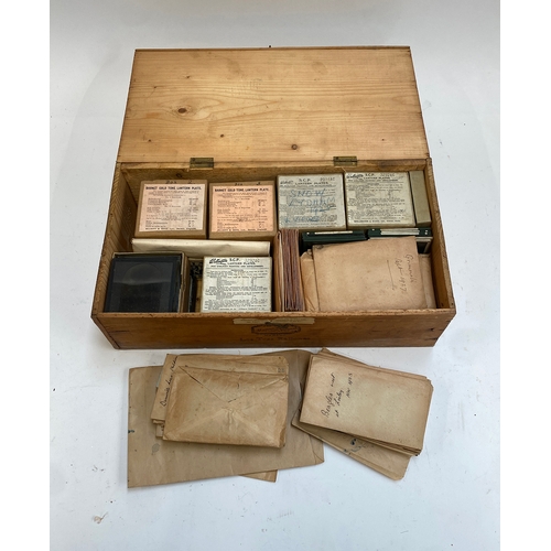 504 - A large quantity of c.1920s glass photographic lantern plates, to include Switzerland, Lydham, maps,... 