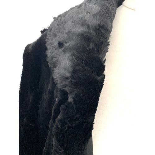 836 - A vintage black fur coat