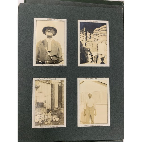 535 - An early 20th century photograph album c.1919 containing approx. 96 black and white photographs main... 