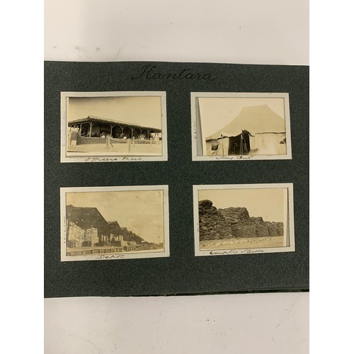 535 - An early 20th century photograph album c.1919 containing approx. 96 black and white photographs main... 