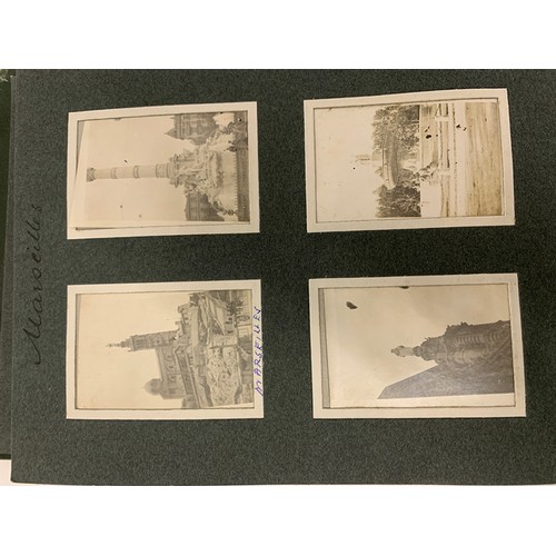 535 - An early 20th century photograph album c.1919 containing approx. 96 black and white photographs main... 