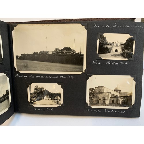 547 - A good early 20th century photograph album c.1928-1940, containing approx. 180 holiday photographs a... 