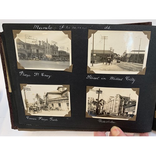 547 - A good early 20th century photograph album c.1928-1940, containing approx. 180 holiday photographs a... 