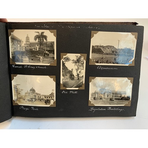 547 - A good early 20th century photograph album c.1928-1940, containing approx. 180 holiday photographs a... 