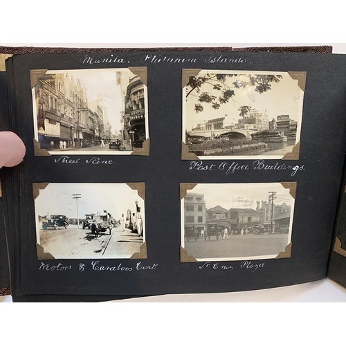 547 - A good early 20th century photograph album c.1928-1940, containing approx. 180 holiday photographs a... 