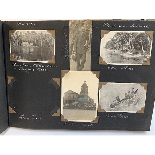 547 - A good early 20th century photograph album c.1928-1940, containing approx. 180 holiday photographs a... 