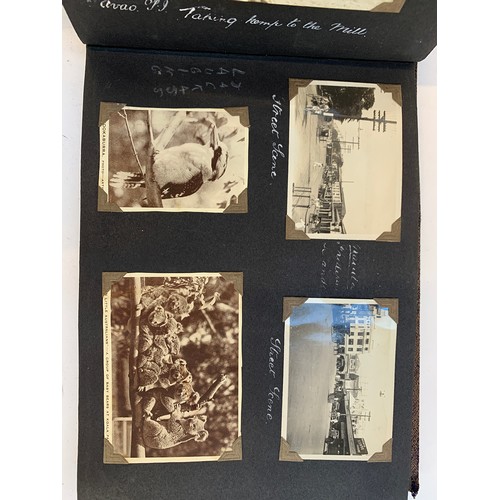 547 - A good early 20th century photograph album c.1928-1940, containing approx. 180 holiday photographs a... 