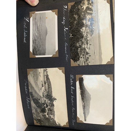 547 - A good early 20th century photograph album c.1928-1940, containing approx. 180 holiday photographs a... 