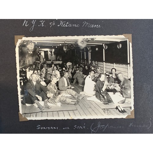 547 - A good early 20th century photograph album c.1928-1940, containing approx. 180 holiday photographs a... 