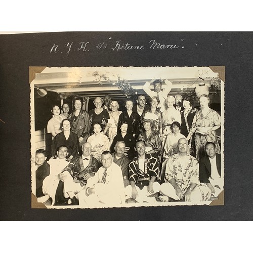 547 - A good early 20th century photograph album c.1928-1940, containing approx. 180 holiday photographs a... 