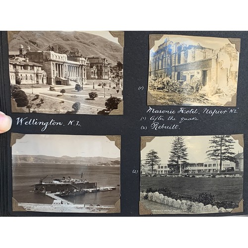 547 - A good early 20th century photograph album c.1928-1940, containing approx. 180 holiday photographs a... 