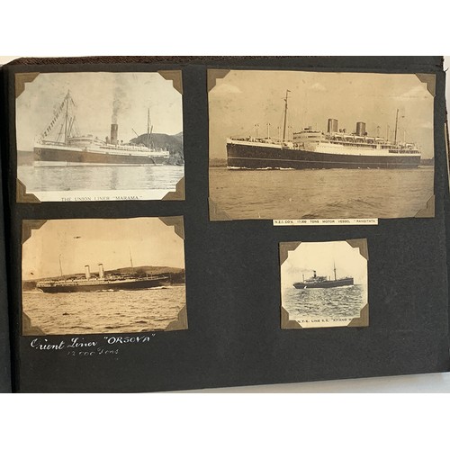 547 - A good early 20th century photograph album c.1928-1940, containing approx. 180 holiday photographs a... 