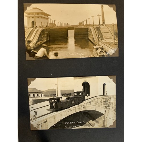 547 - A good early 20th century photograph album c.1928-1940, containing approx. 180 holiday photographs a... 