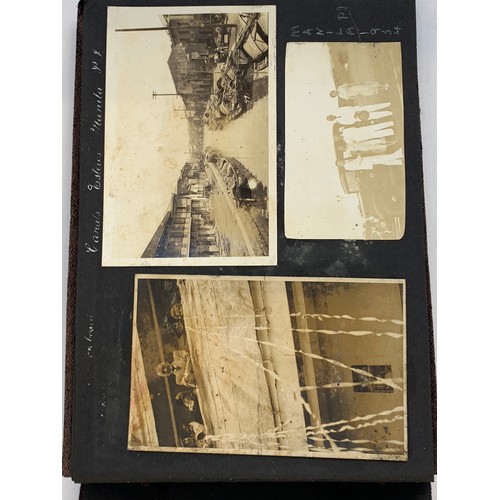 547 - A good early 20th century photograph album c.1928-1940, containing approx. 180 holiday photographs a... 