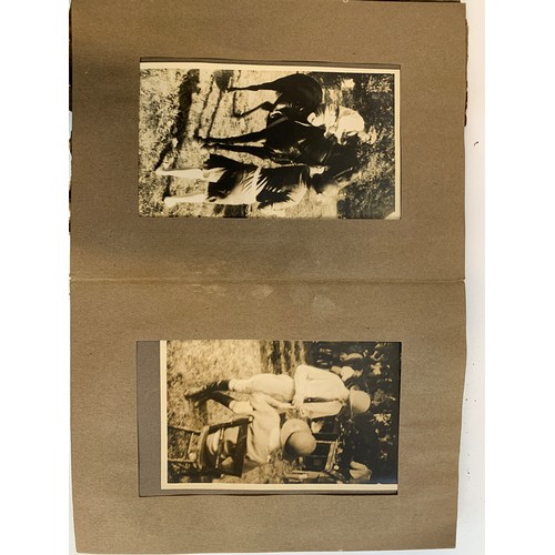 570 - A small photograph album containing 20 photographs. c.1930, mainly equestrian interest, to include B... 