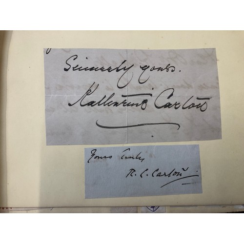 621 - An early 20th century personal album belonging to Annette Ricketts, containing signatures, quotes, r... 