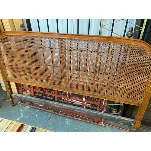 1541 - A caned superking headboard, 188cm wide, 119cm high