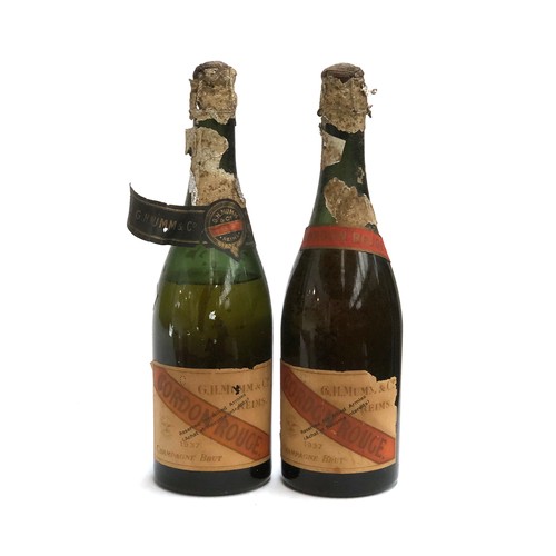 157 - 1937 G.H. Mumm Cordon Rouge, two bottles