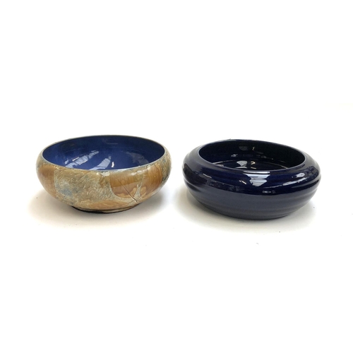 66 - Two Doulton stoneware fruitbowls, 25cm and 25.5cm diameter