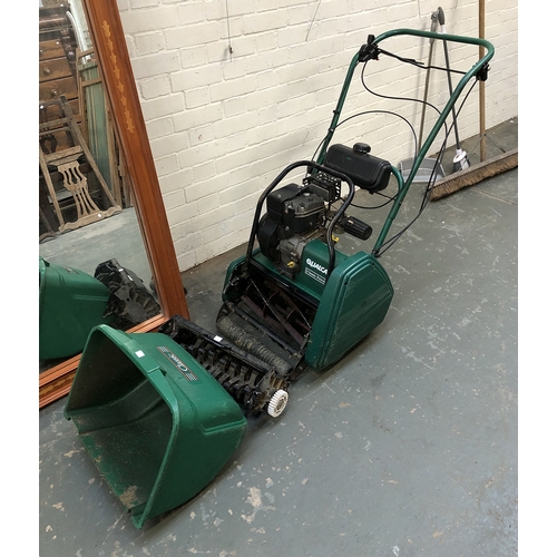 1075 - Qualcast Classic 35S petrol lawnmower with scarifier cassette