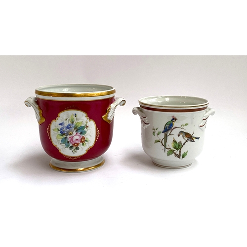 81 - Two Vista Alegre Portugal porcelain wine coolers, 16cmH and 13cmH (2)