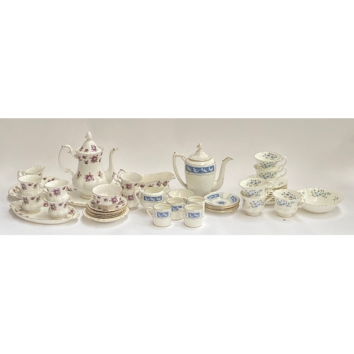 94 - A Royal Albert 'Sweet Violets' part coffee service (approx. 20 pieces), together with a Coalport 'Re... 