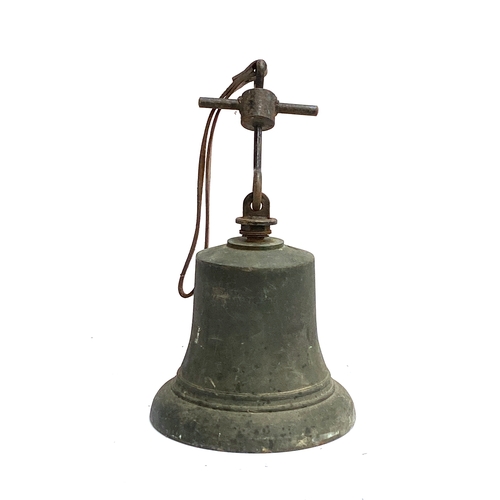 199 - A large metal bell, stamped SCC with E.R below a crown, 25cmD