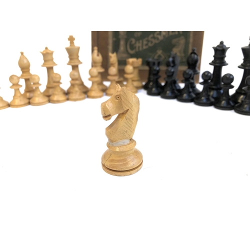 232 - A turned wooden Jacques (J.J. & Son Ltd London) chess set, boxed; cribbage set; and an oak writing b... 