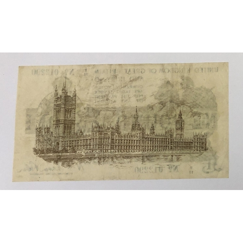54 - A George V one pound treasury note, 1919, N F Warren Fisher, T17 012290