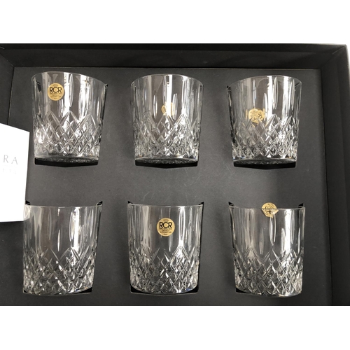 147 - A set of six House of Fraser Royal 'Opera Crystal' whisky tumblers, boxed