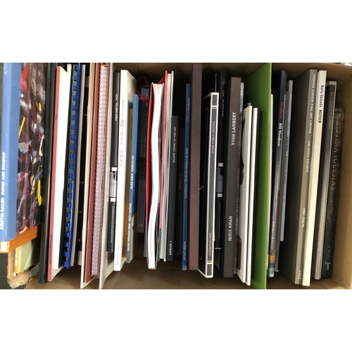 419 - ART CATALOGUES: two boxes of catalogues and other art books, to include Max Ernst, Joseph Albers, Du... 