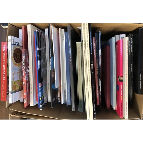 424 - ART CATALOGUES: two boxes of catalogues and other art books, including modern and contemporary art. ... 