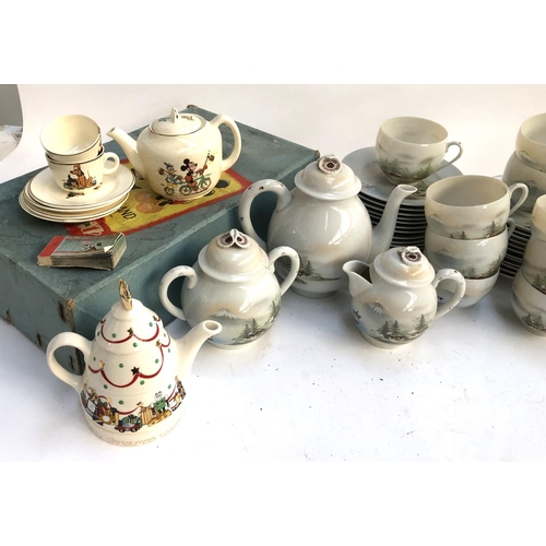 131 - A mixed lot of ceramics to include Beswick part Walt Disney Disneyland nursery tea set, boxed, Wade ... 