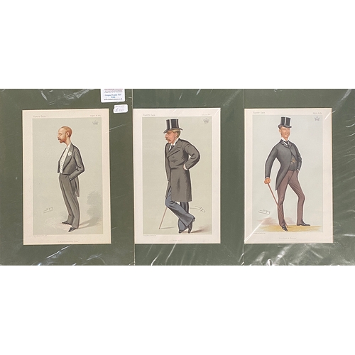 613 - A set of 14 framed Spy prints, late 19th century, together with three further prints mounted and wra... 