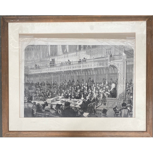 632 - W.L Thomas after Macquoid, 'Meeting of Parliament for 1859, House of Lords', (supplement to the Lond... 