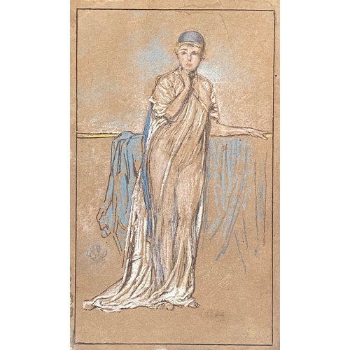 659 - Copy of James Abbott McNeill Whistler, 'Note In Violet And Green, The Purple Cap', pastel on paper, ... 