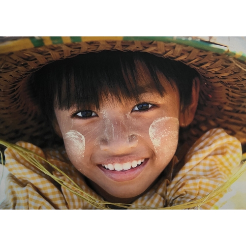 669 - Eric Lafforgue (b.1964), 'Child from Ngapli Beach' 2005, Myanmar, photographic print on canvas 78x11... 