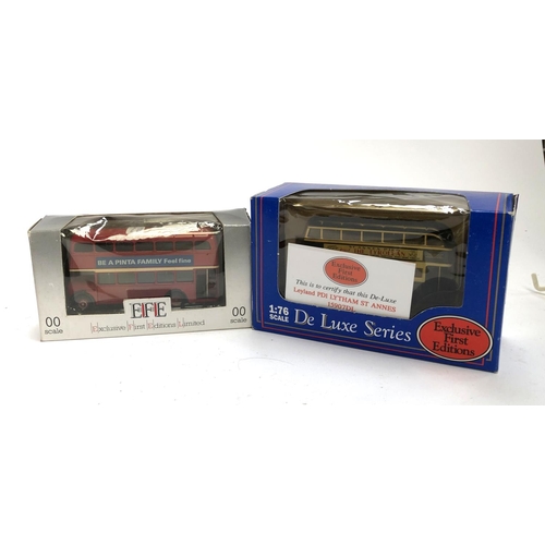 361 - Thirteen Exclusive First Editions 1:76 scale double and single decker buses, all boxed, to include L... 